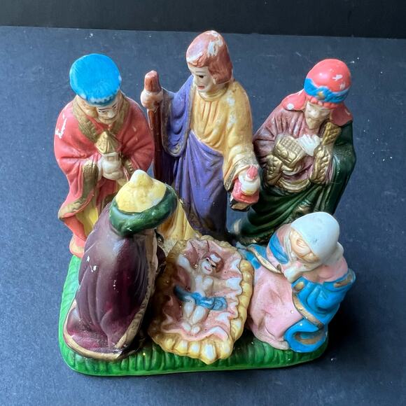 Vintage International Bazaar Ceramic Nativity Set #44156224WG - Picture 11 of 13